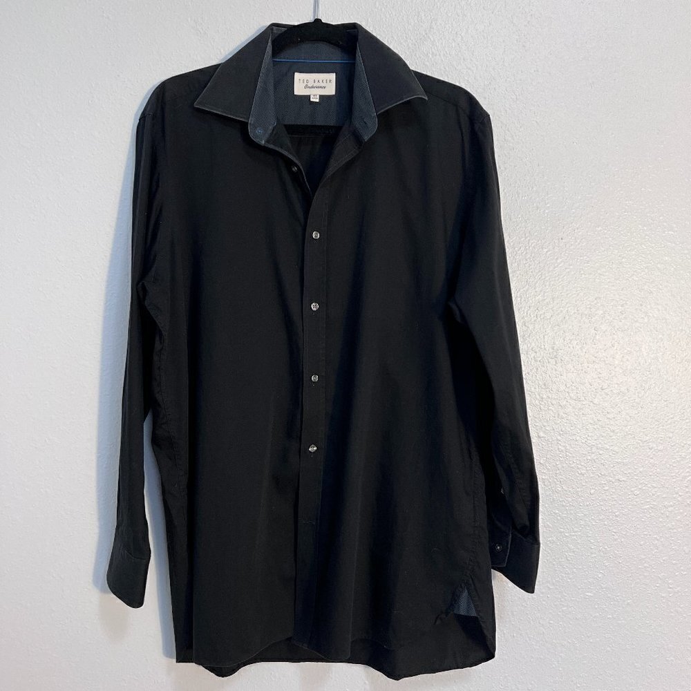 Ted Baker Endurance Black Flip Cuff Shirt